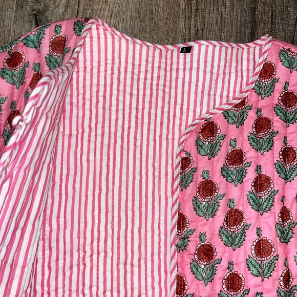 Quilted Jacket Short Kimono - Picture 3 of 9